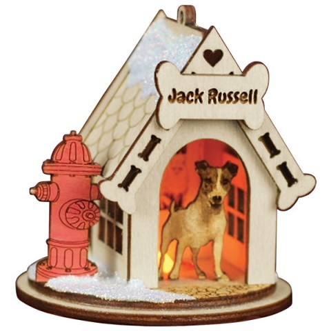 Ginger Cottages K9 Wooden Ornament - Jack Russell